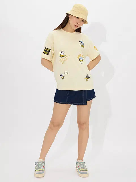 Donald Duck Quack Off Women Oversized T-Shirts
