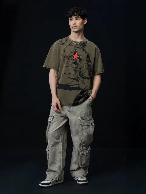Captain America Steve Rogers Oversized T-Shirts