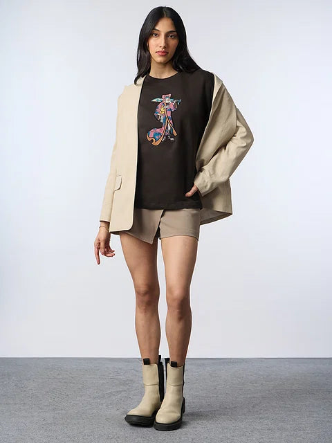 Oversized T-Shirt Ukiyo-E Geisha Women