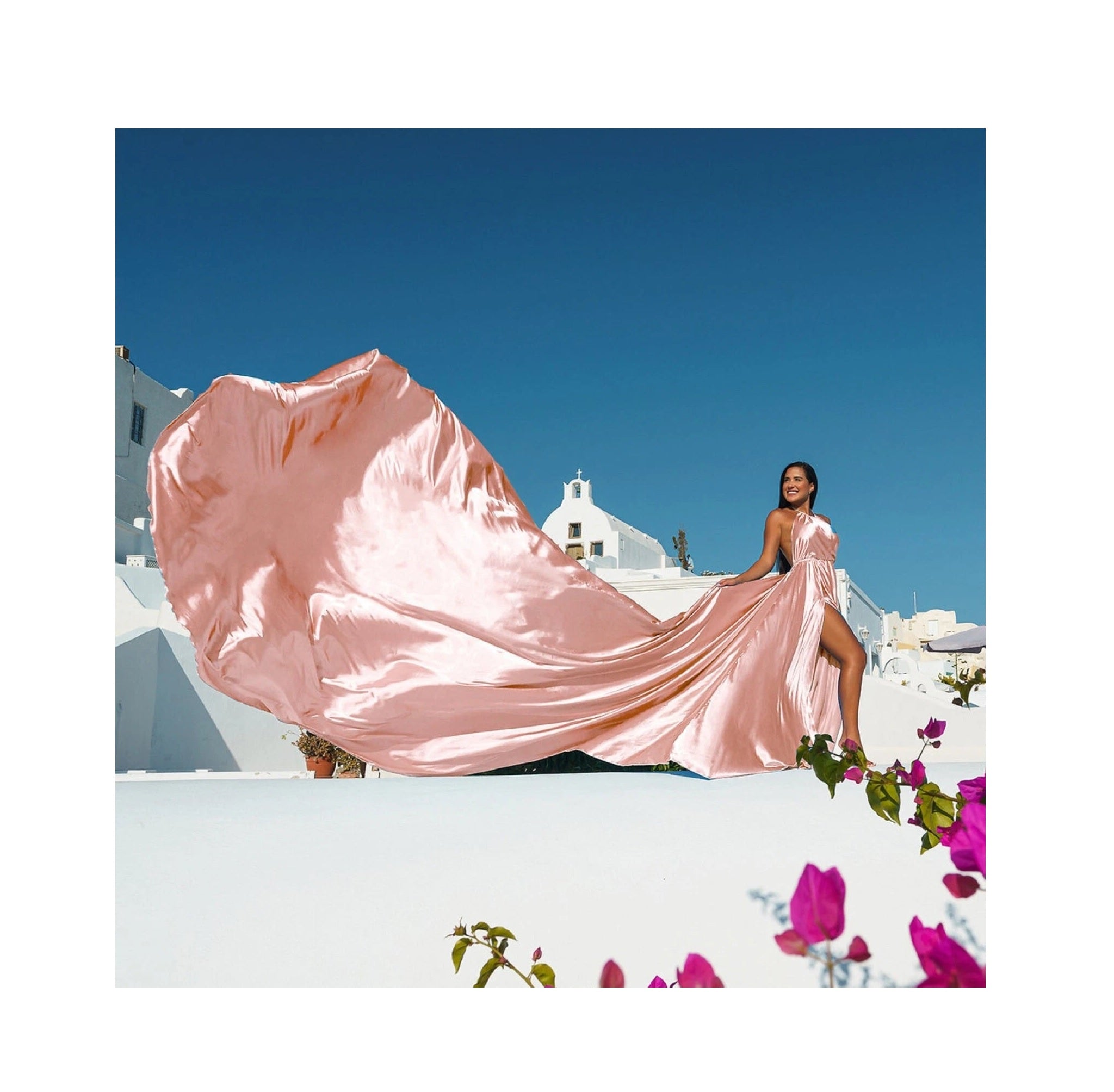 Beach Photoshoot Dress, Santorini Flying Dress, Long Flying Dress For Photoshoot