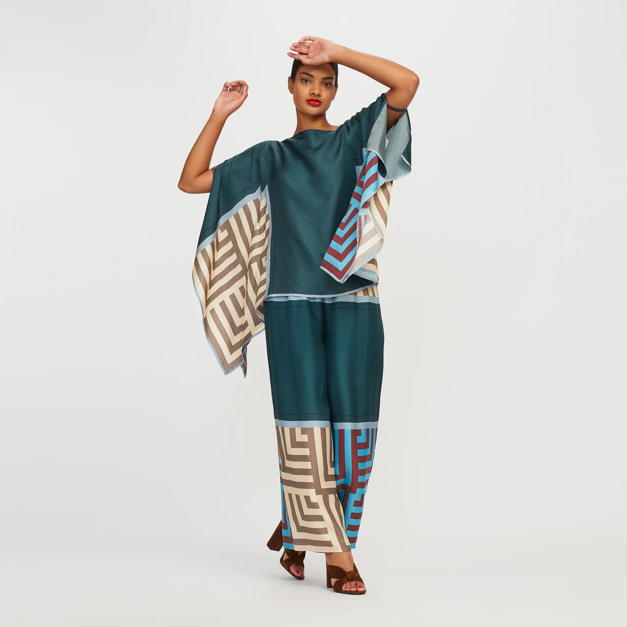 Women's Rama Soft Satin Silk Co-ord Set