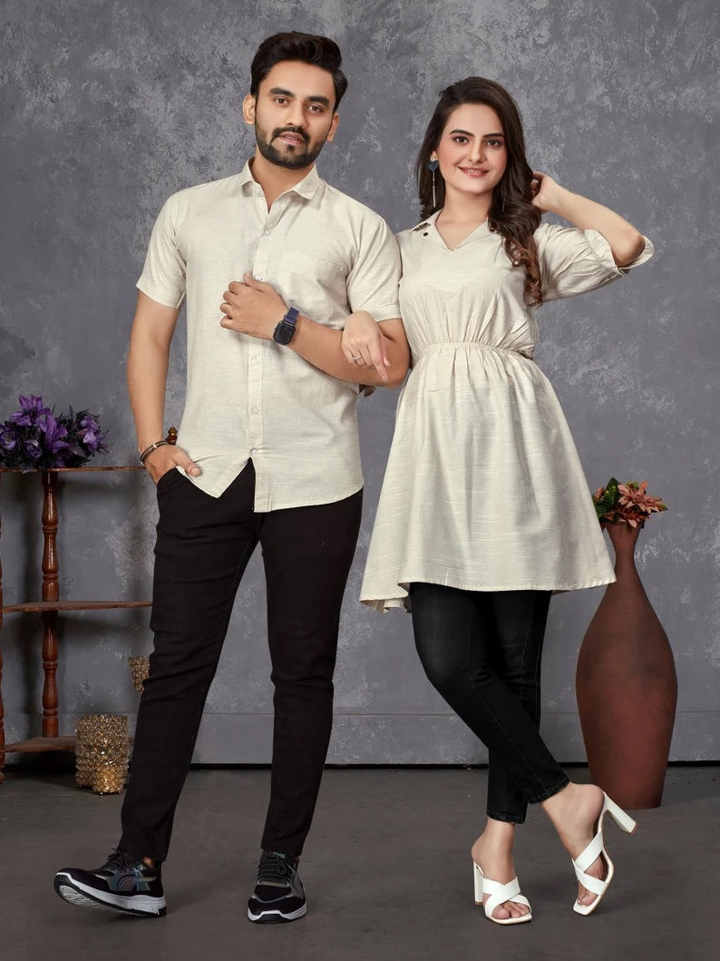 Premium Slub Cotton Couple Combo Set