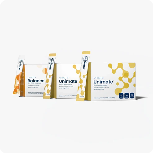 Unicity Unimate 60 Pack & Balance Natural Orange 30 Pack Combo
