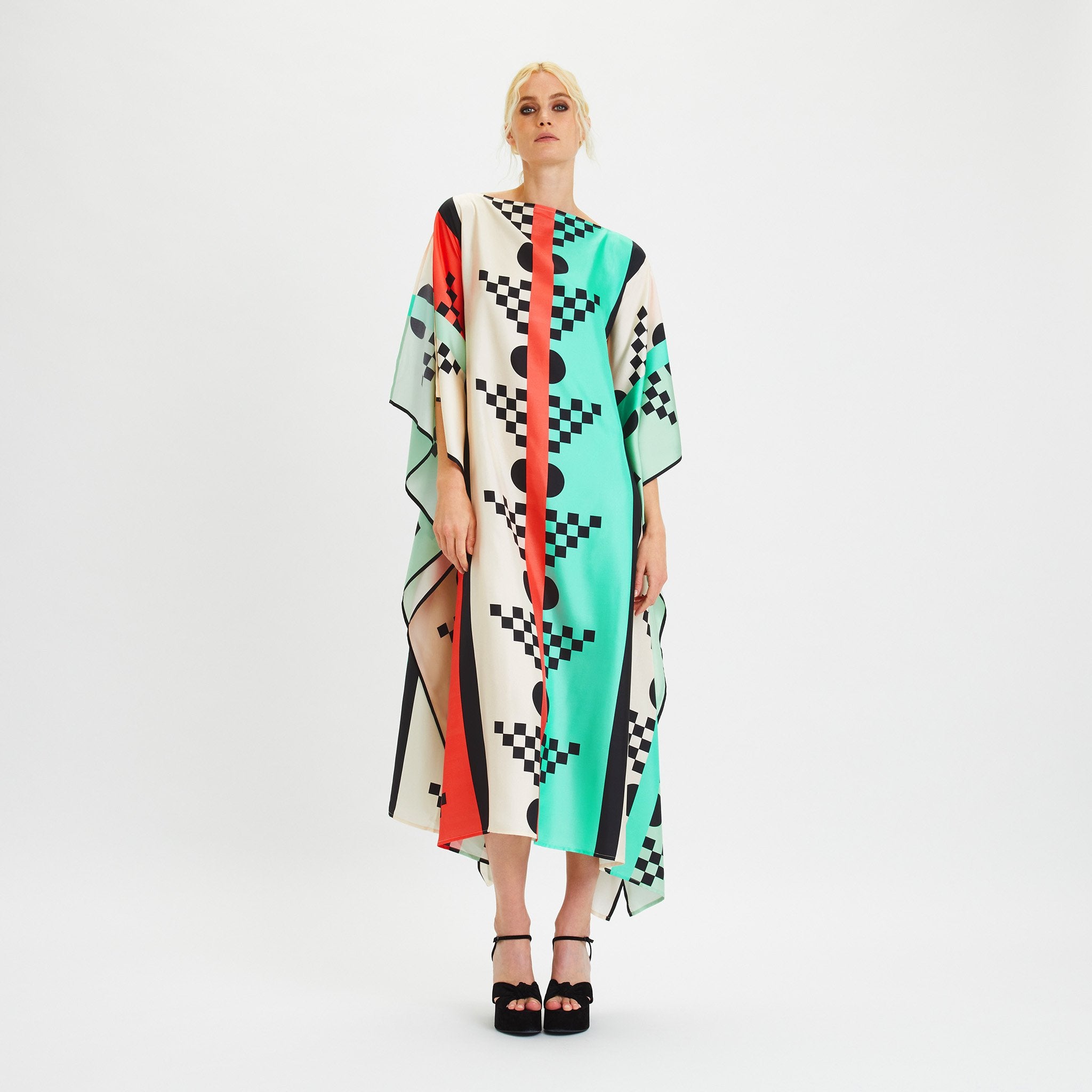 Long Soft Satin Silk Kaftan – Lightweight and Comfortable Caftan For Women's