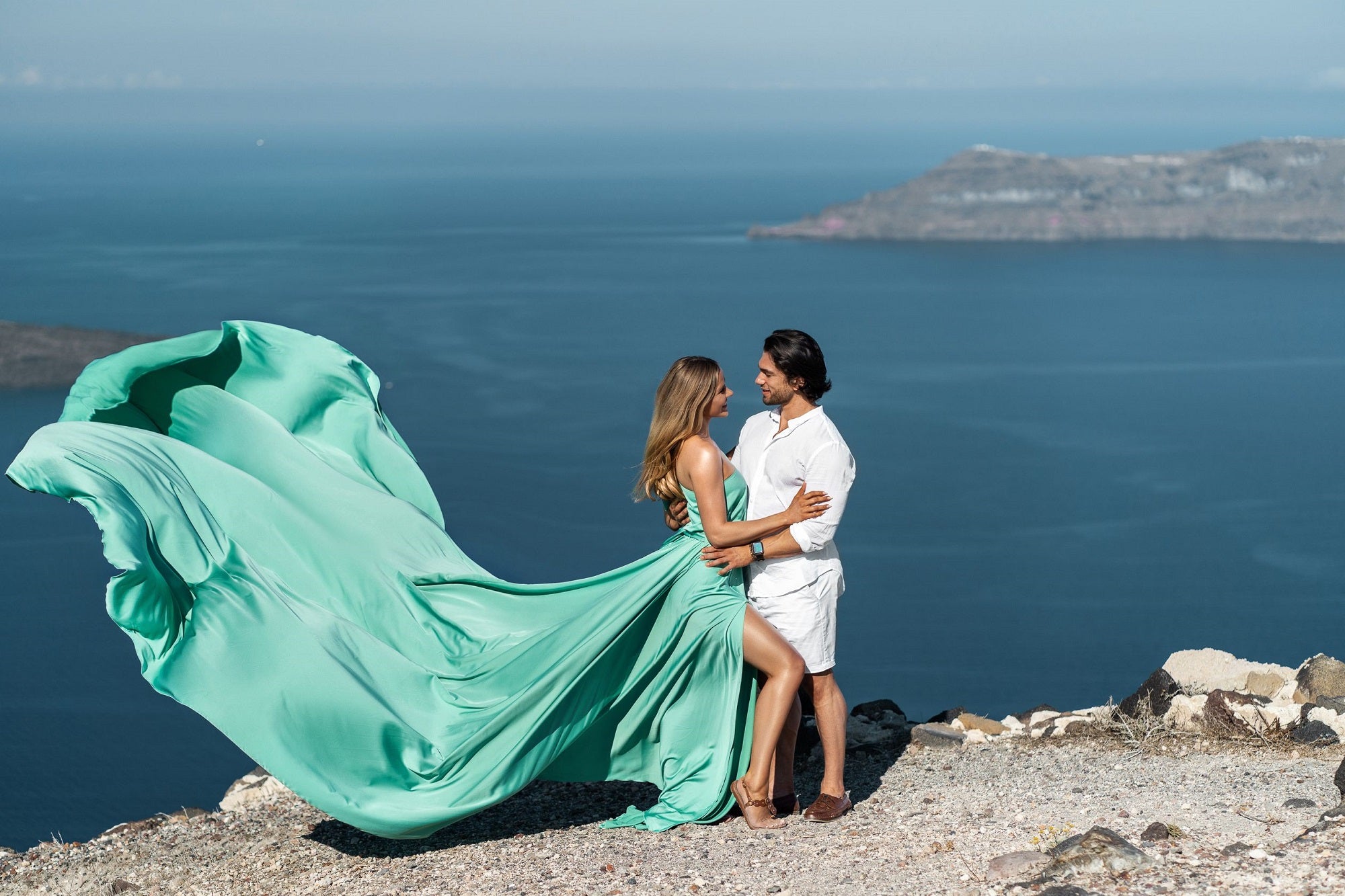 Flying Dress Santorini Flying Dress, Flying Dress for Photoshoot, Long Train Dress