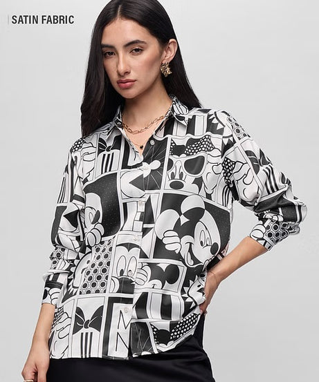 Satin Mickey Mouse Women Shirts