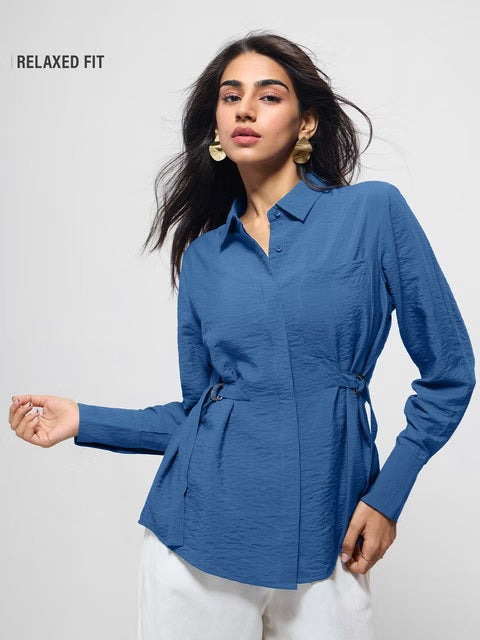 Buckle Shirt Cobalt Women Shirts