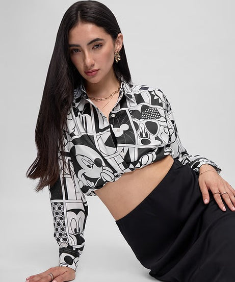 Satin Mickey Mouse Women Shirts
