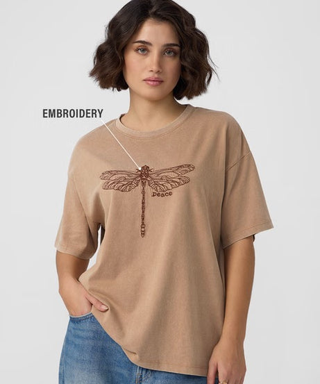 Dragonfly Peace Women Oversized T-Shirts