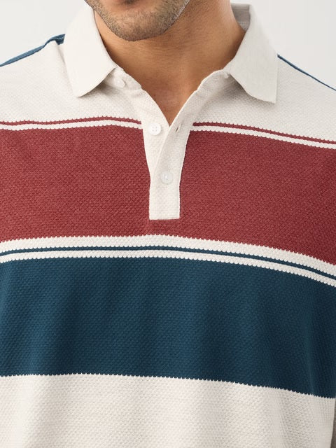 Popcorn Stripes Bricklane Men Rugby Polos