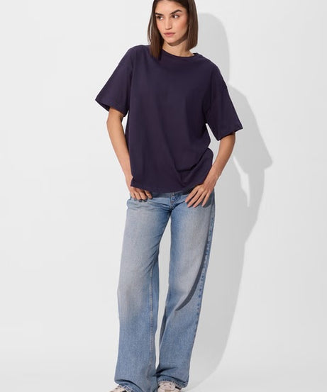 Solids Berry Purple Women Oversized T-Shirts