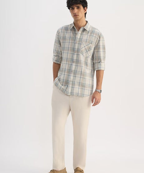 Checks Vision Cotton Linen Shirts