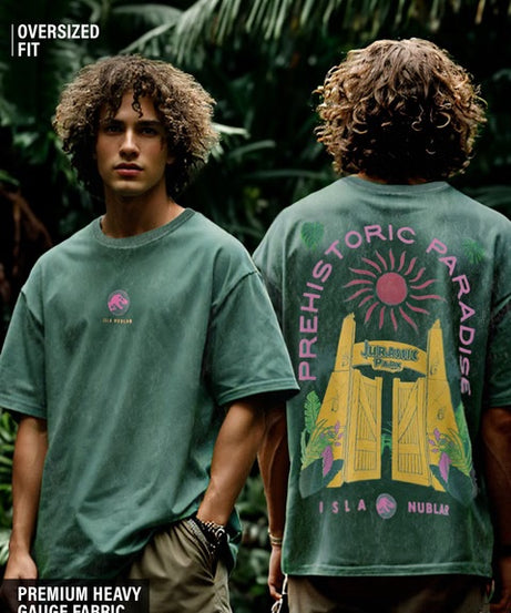 Jurassic Park Prehistoric Paradise Oversized T-Shirts