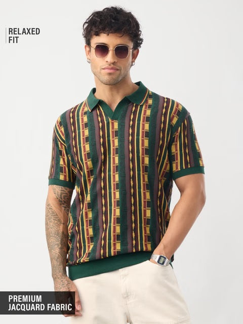 Jacquard Retro Threads Polos