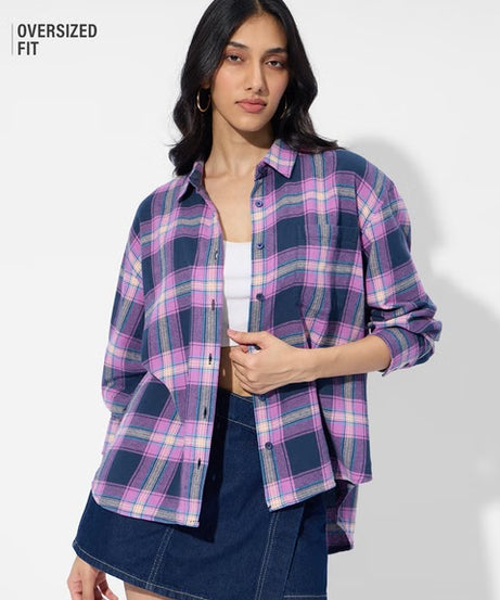 Plaid Dewberry Women Boyfriend Shirts
