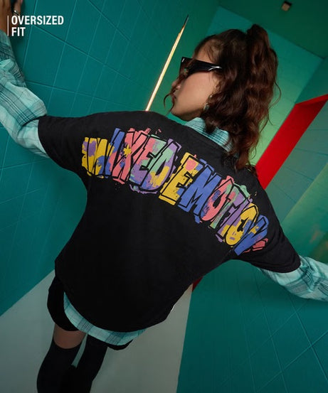 Inside Out Mixed Emotions Women Oversized T-Shirts