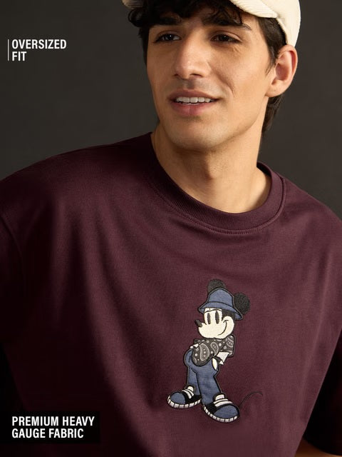Mickey Mouse Applique Oversized T-Shirts