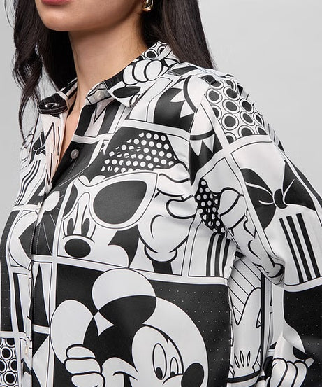 Satin Mickey Mouse Women Shirts