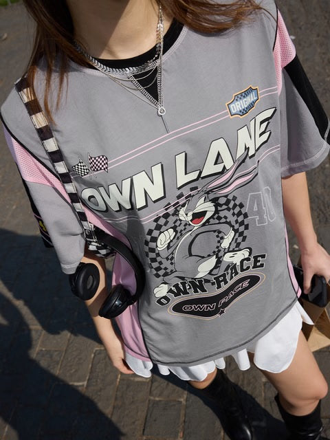 Bugs Bunny Own Lane Women Oversized T-Shirts