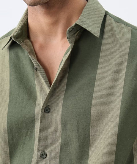 Stripes Grove Cotton Linen Shirts