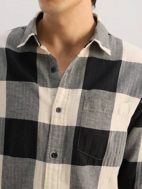 Cotton Linen Checks Echo Shirts