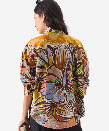 Floral Mirage Women Boyfriend Shirts