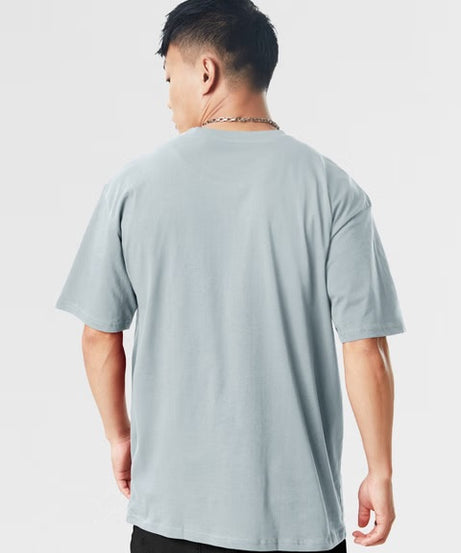 Solids Pearl Grey Oversized T-Shirts