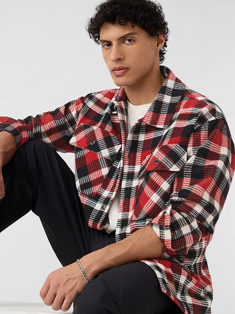 Plaid Volcano Men Shackets