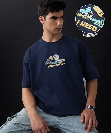Disney Need Caffeine Oversized T-Shirts