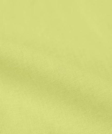 Cotton Linen Canary Green Women Boyfriend Shirts