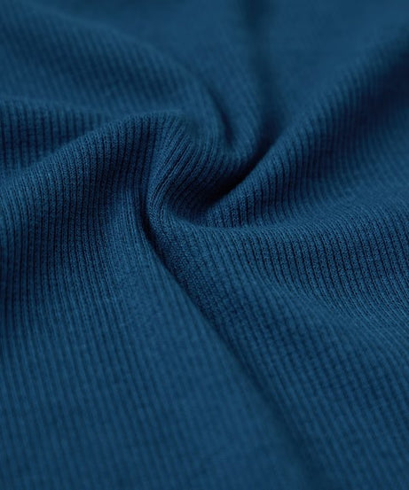 Ribbed Azure Women T-Shirts