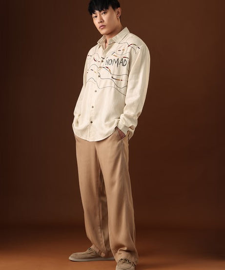 Nomad Lines Of Stitch Men Relaxed Shirts
