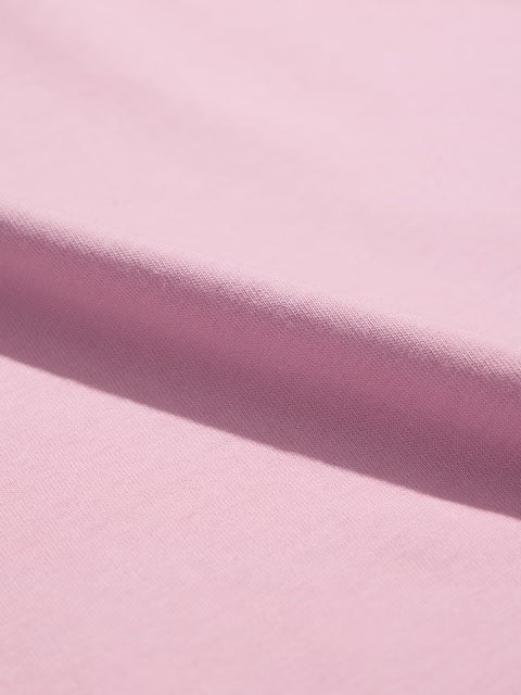 Solids Baby Pink Women Oversized T-Shirts