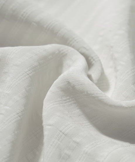 Side Rouching Off White Women Shirts
