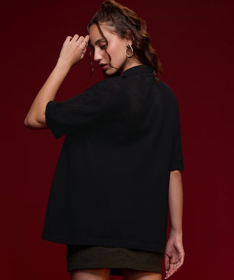 Open Knit No Regrets Women Shirts