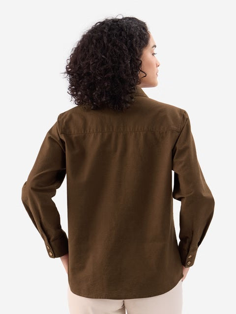 Cotton Linen Chestnut Women Shirts