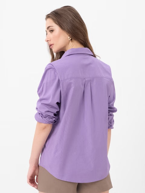 Cotton Linen Butterfly Women Shirts