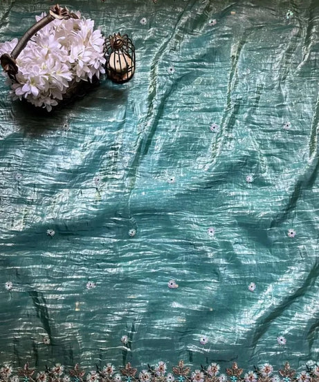 Party Wedding Wear Stylish Crunchy Silk Saree,Traditional Festival Sari