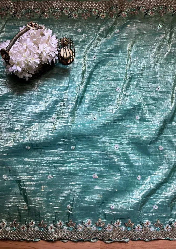 Party Wedding Wear Stylish Crunchy Silk Saree,Traditional Festival Sari