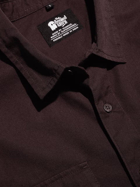 Solids Oak Brown Oversized Shirts