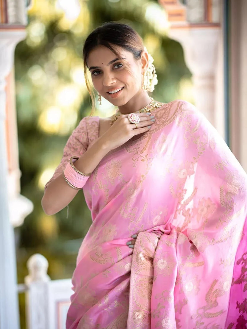 Banarasi Soft Silk Wedding Function Saree & Blouse