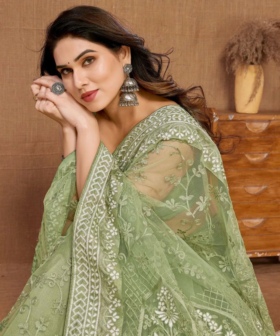 Heavy Soft Net Designer Saree,Party Wedding Classic Sari & Blouse