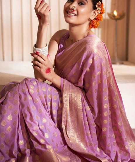 Trending Banarasi Soft Silk Wedding Wear Saree With Blouse 11-KT