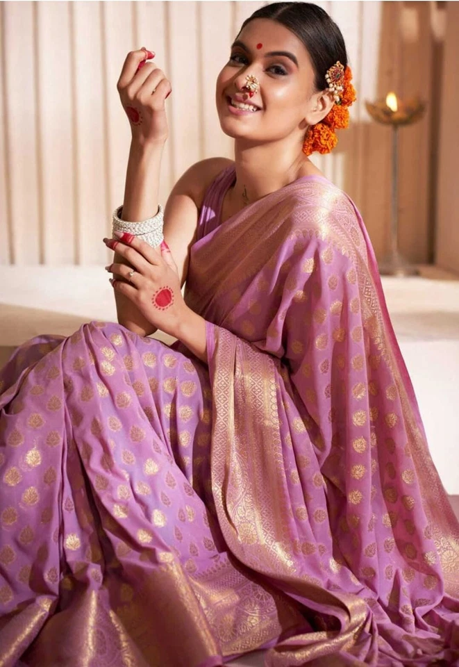 Trending Banarasi Soft Silk Wedding Wear Saree With Blouse 11-KT