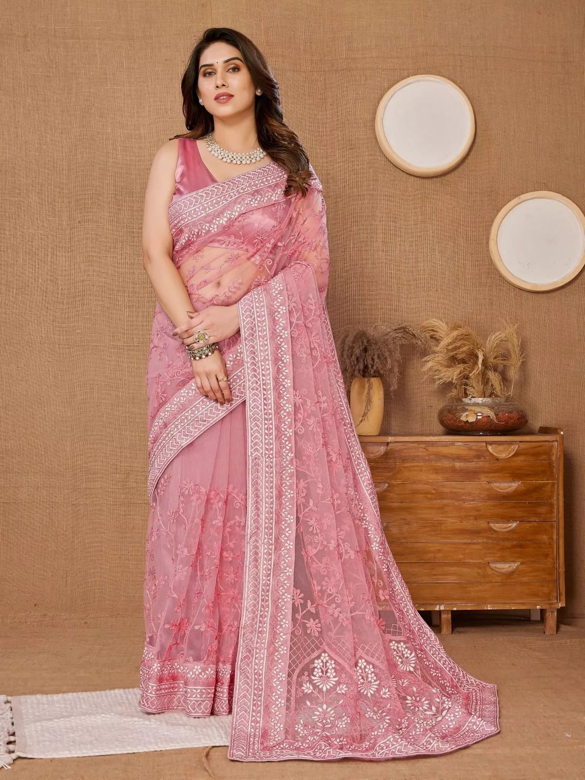 Heavy Soft Net Designer Saree,Party Wedding Classic Sari & Blouse