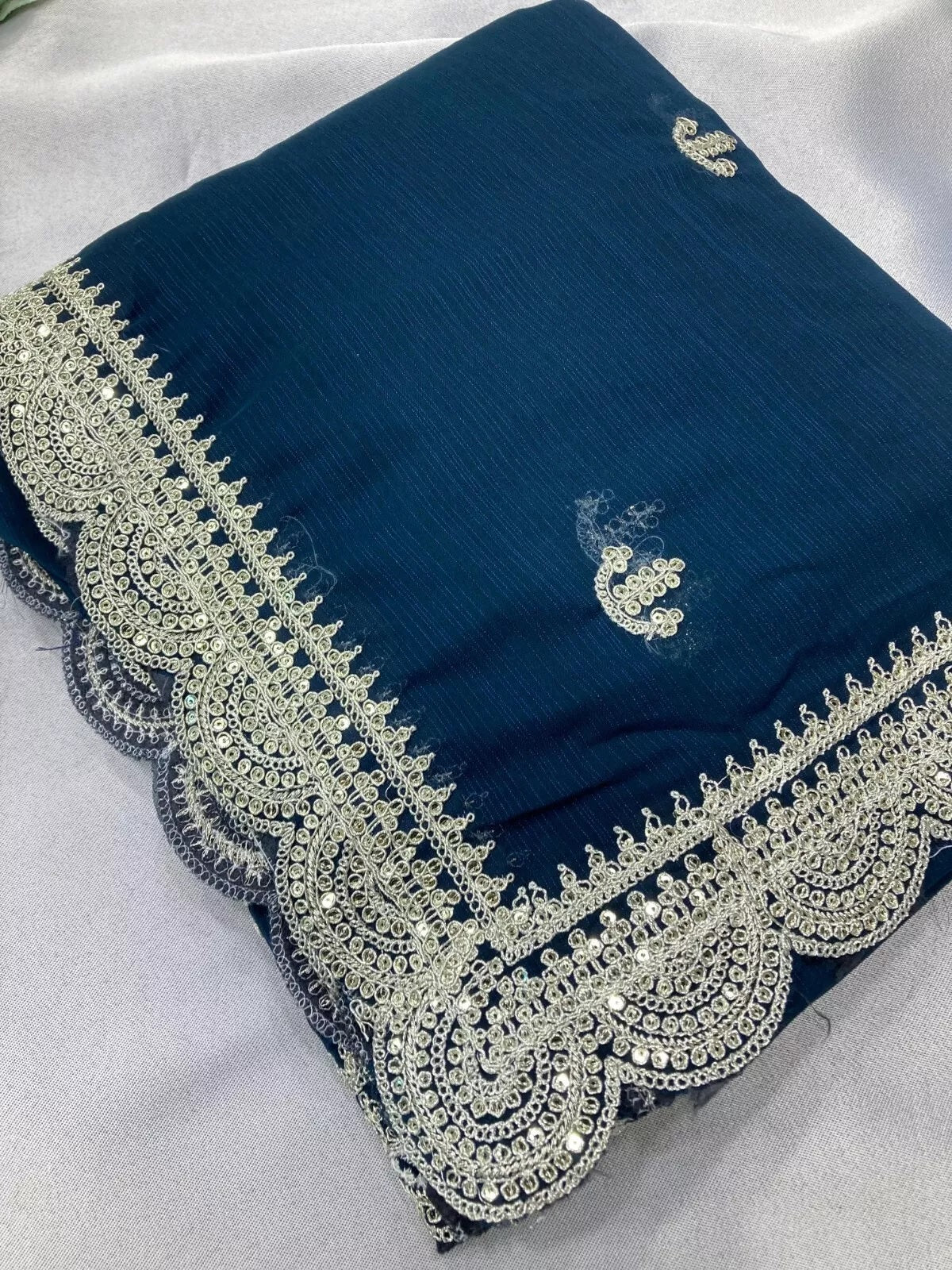 Traditional Party Zomato Chiffon Silk Saree, Wedding Bollywood Sari & Blouse