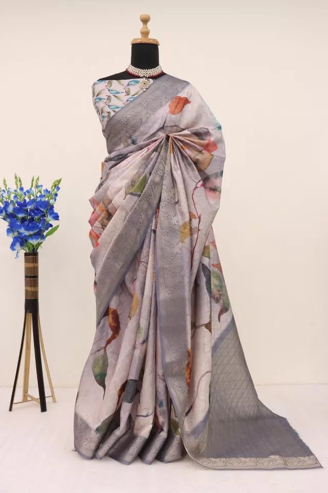 Function Style Bollywood Handloom Silk Saree,Wedding Party Ethnic Wear Sari