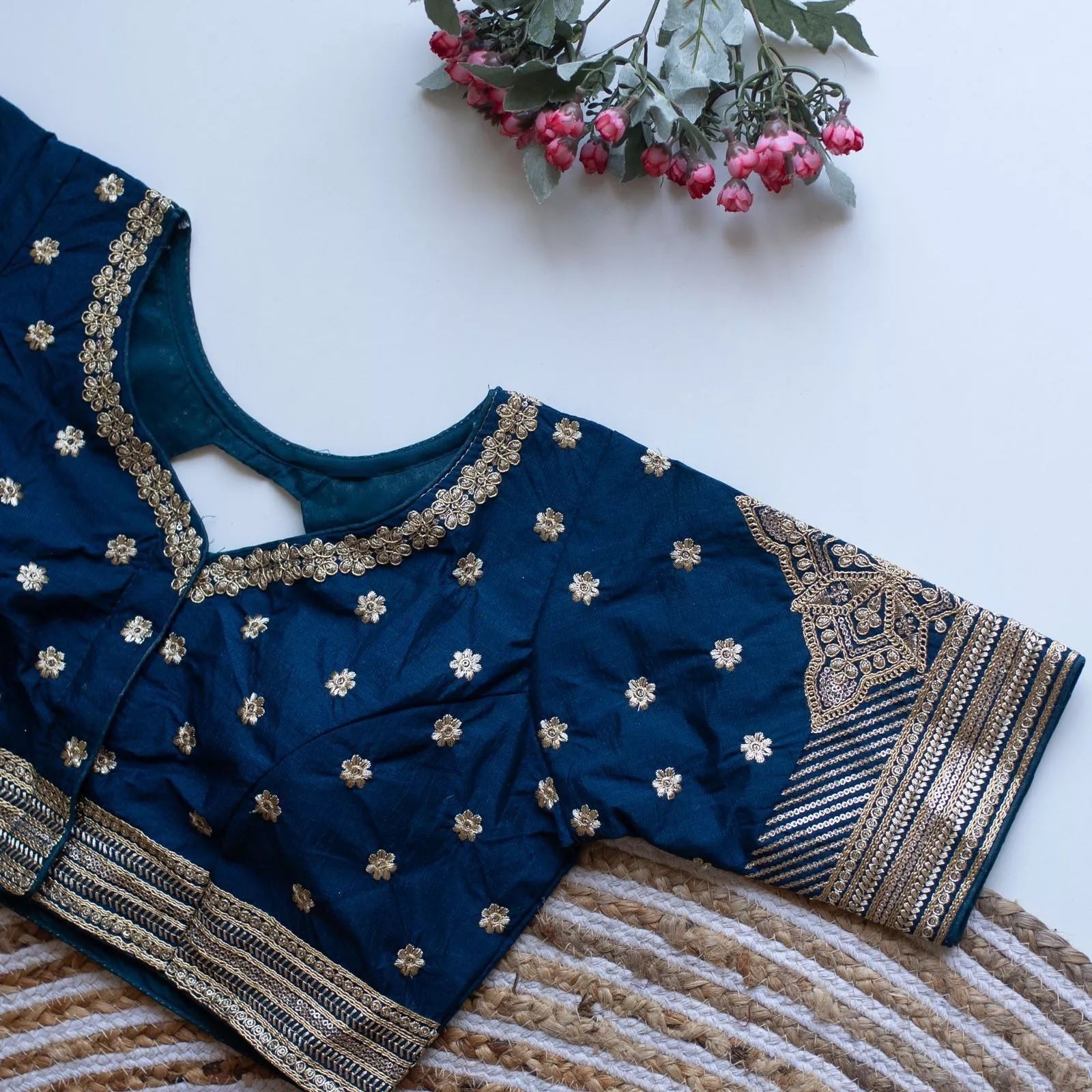 Women's Caterpillar Silk Full Stitched Blouse
