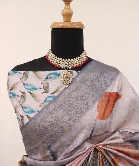Function Style Bollywood Handloom Silk Saree,Wedding Party Ethnic Wear Sari