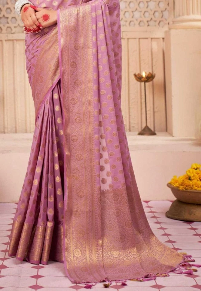 Trending Banarasi Soft Silk Wedding Wear Saree With Blouse 11-KT